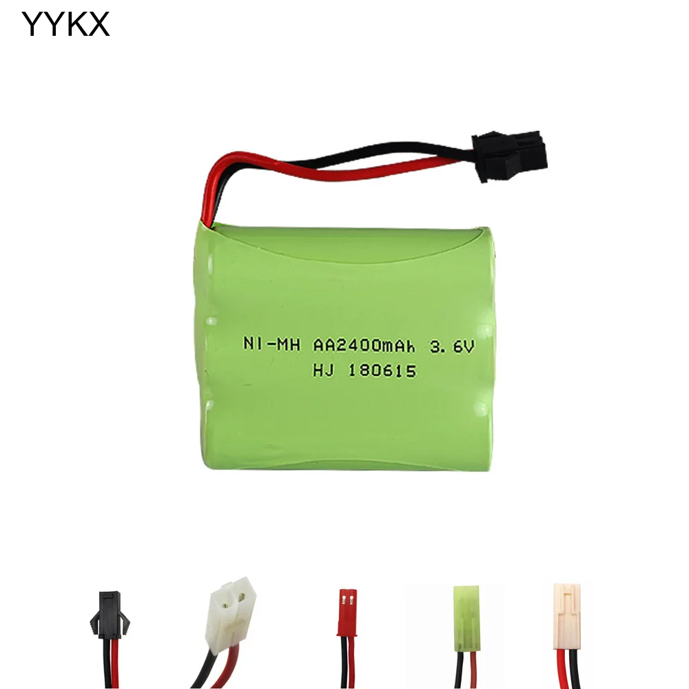 

1PCS 3.6V 2400mah ni-mh battery 3.6v nimh battery 3.6v pack aa size ni mh for rc car toys tools model JST/SM/Tamiya/EL-2P Plug