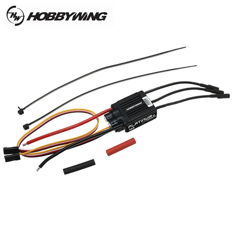 

Hobbywing Platinum 25A V4 40A V4 Brushless ESC With Straps Tubes for Governing Speed for RC Models Helicopter Spare Parts Accs