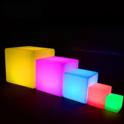 Открытый водонепроницаемый куб стул перезаряжаемые светодиодный ночник RGB дистанционное управление лампы для мотоциклов бассейн бар стол