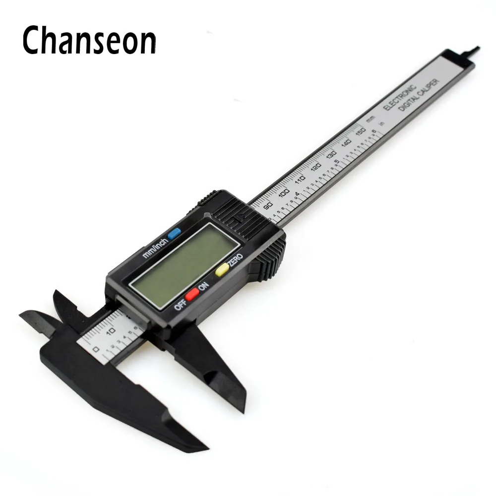 

Chanseon Vernier Caliper 6" 0-150mm/0.1mm Carton Fiber Durable Composites Calipers Gauge Micrometer with Extra-Large LCD Screen