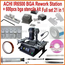 Новейший Темный инфракрасный паяльная станция BGA ACHI IR6500+ Наиболее полностью 600 шт bga трафареты 21 в 1 bga набор