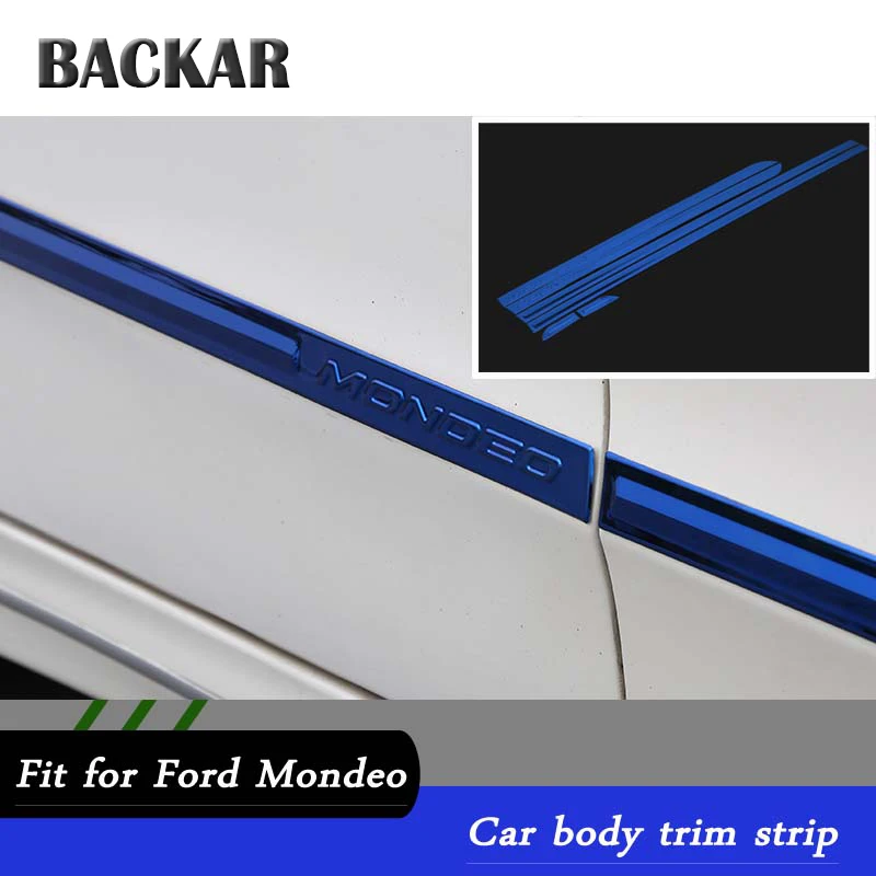 BACKAR Авто Стайлинг Нержавеющая сталь наклейки для Ford Mondeo MK5 MKV 2017 2018 интерьерные