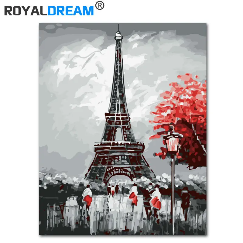 ROYALDREAM художественная концепция Парижский пейзаж DIY Набор для рисования по