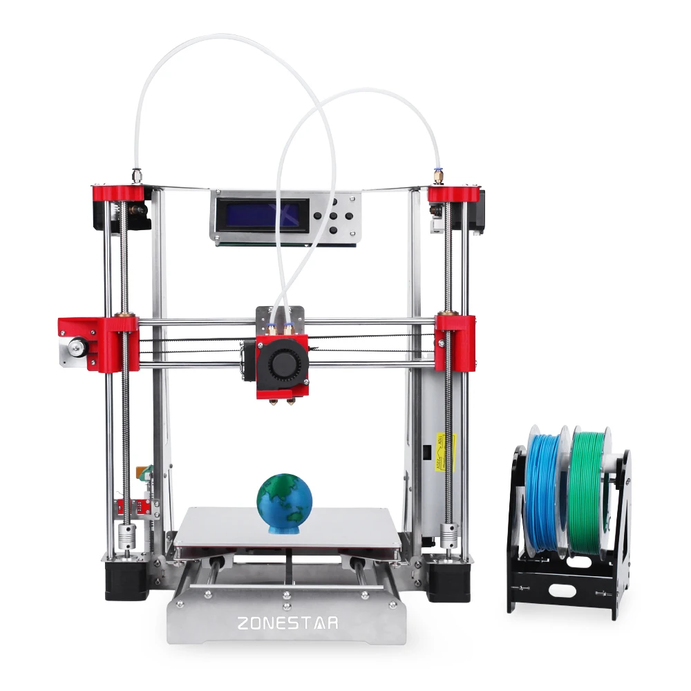 Zonestar P802QR2 Полный акриловый 3d принтеры DIY Kit с двойной экструдеры автоматическое