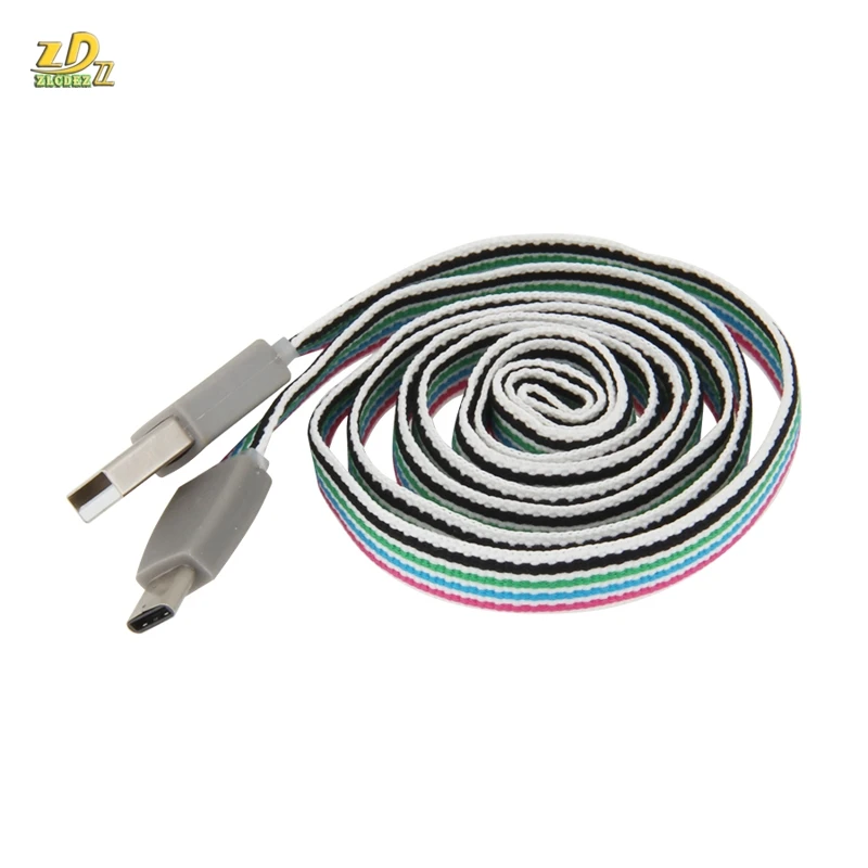 300 шт/партия высококачественный Micro 5pin 8pin type-C хлопковый плетеный кабель для быстрой зарядки для Samsung HTC Xiaomi huawei Iphone 1M