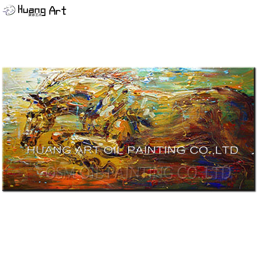 

Hand-painted Modern Landscape Oil Painting Wall Decor Abstract Golden Flower Painting On Canvas For Living Room Hotel Decor