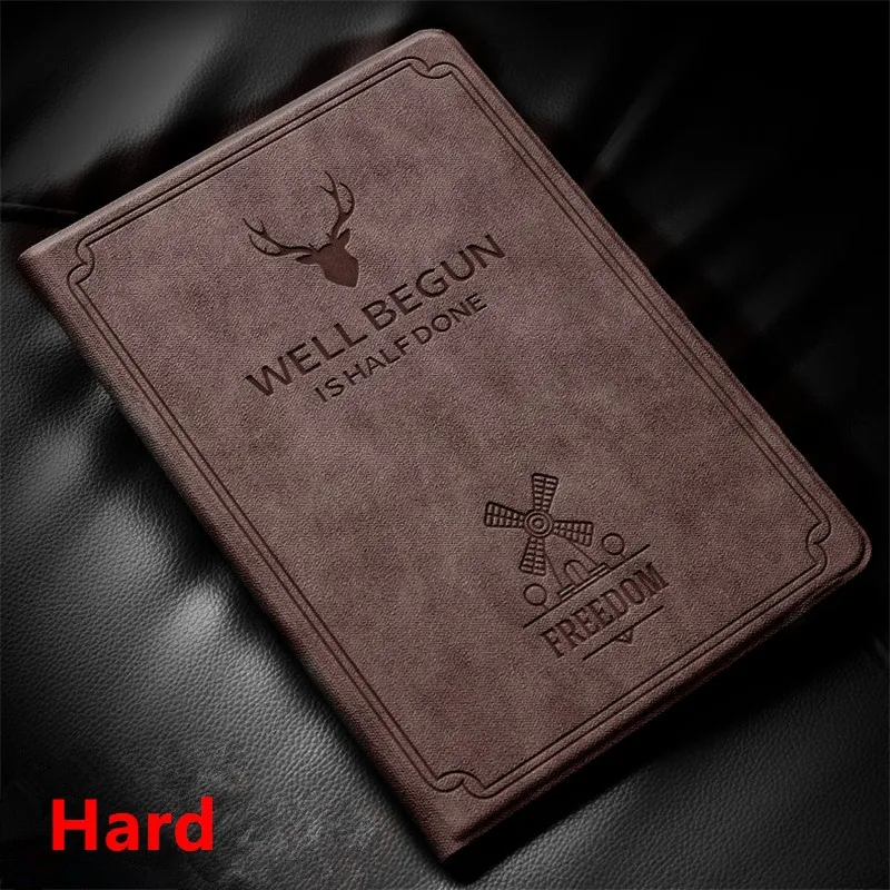 Hard brown Ультра Тонкий ретро олень узор из искусственной кожи чехол для iPad Mini 5 планшет защитный чехол для нового iPad mini5 7,9 дюймов+ пленка+ ручка - Цвет: Hard brown