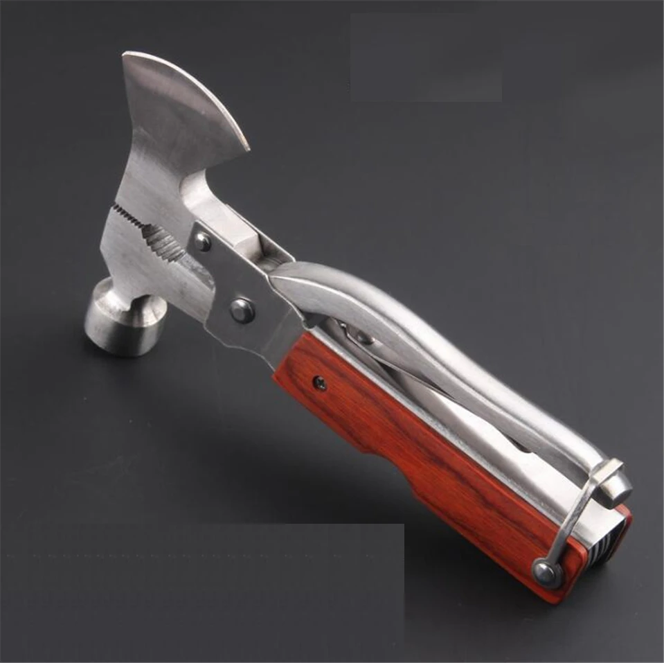  16 in 1 Outdoor Camping Multifunctional Tool Axe Hammer Stainless Steel folding Knife Vehicle Emerg