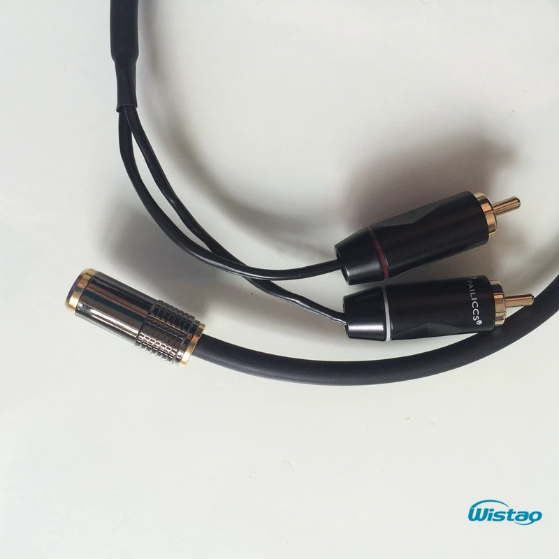 IWISTAO RCA to3 5mm Female Plug Audio Cable for DAC Preamp Output Connect Headphones 4N OFC Budweiser RCA terminal Free Shipping
