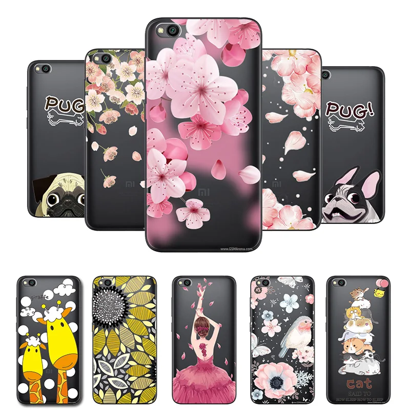 

3D Relief Lace Flowers Cover For Xiaomi Redmi GO 5.0" Silicon Cute Cat Coque Case For Xiaomi Redmi Go Global Version Fundas Capa