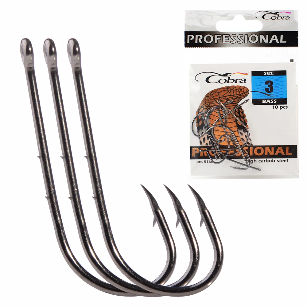

10pcs/pack 3#-14# High Carbon Fishing Hook Single Hook With Eye Carp Catfish Anzol Peche Fishing Tackle Jig Fishhook