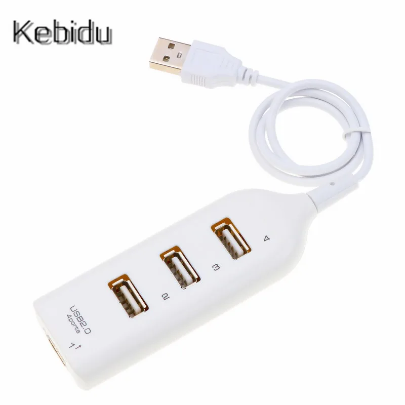 KEBIDU Hub адаптер usb-концентратор мини USB 2,0 Hi-Скорость 4-Порты и разъёмы разветвитель для портативных ПК Тетрадь приемник компьютер для офиса