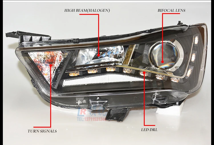 Высокое качество! HID светодиодный налобный фонарь HID грыжа лампа аксессуар продукты чехол для Citroen Quatre C4 2012- стайлинга автомобилей