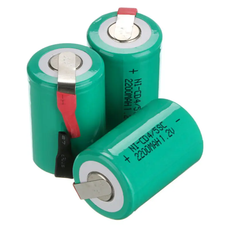 4PCS 2200mAh 4/5 SC Ni-CD Battery 1.2V Sub C batteries with tab for Power Tools power tool battery