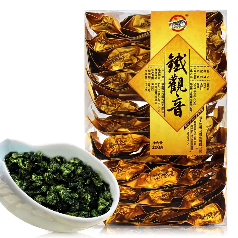 

210g High Quality Fujian Anxi Tie Guan Yin Cha Natural Green Oolong Cha China Green Food Features Gift Tie Guan Yin Tea