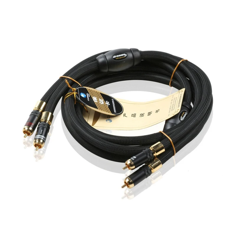 Пара Choseal AB 5408 6N OCC 24K позолоченный цифровой коаксиальный кабель с позолоченным