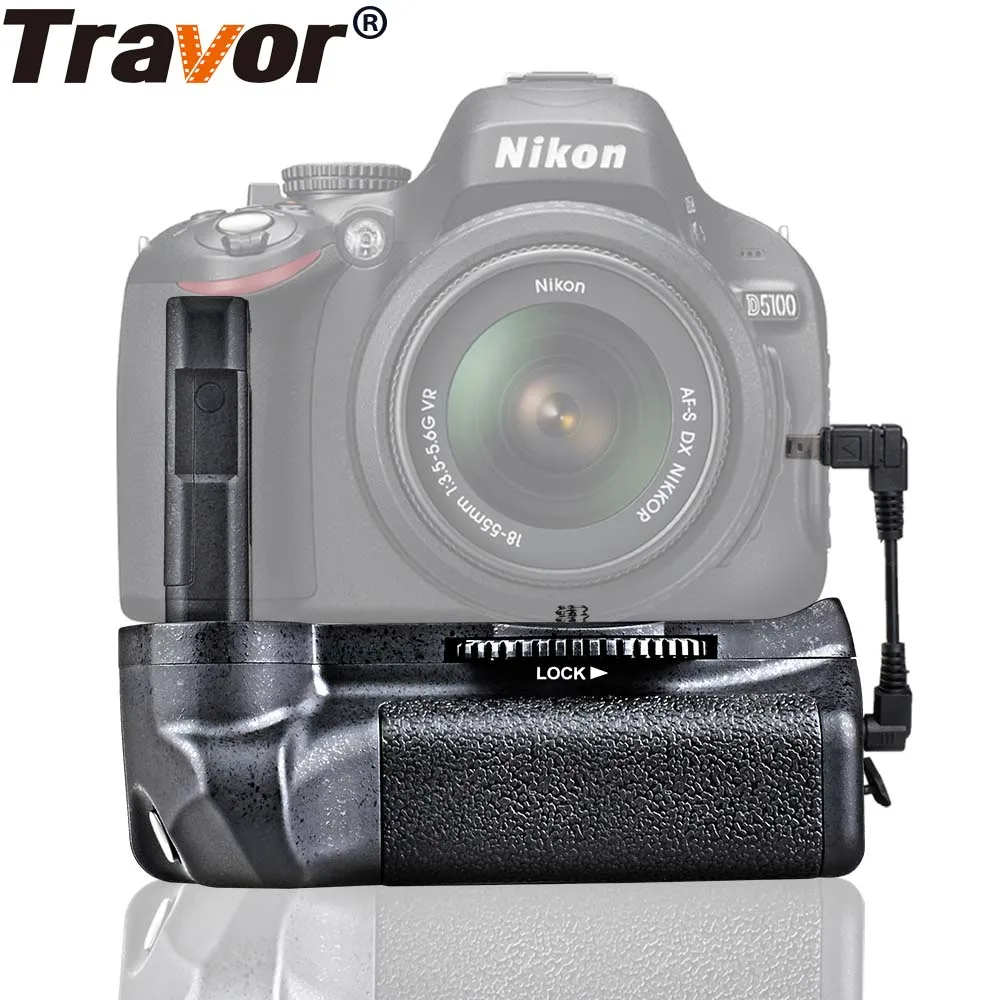 Держатель аккумуляторной батареи Travor для камеры Nikon D5100 D5200 D5300 DSLR работает с EN-EL14 |