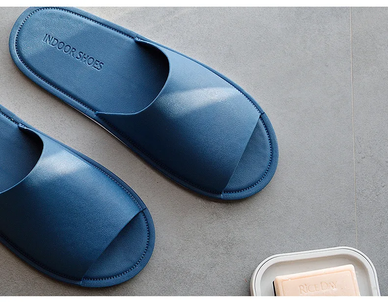 Summer Home Slippers Women Indoor Flat Shoes Solid Color Non-slip Lovers Bathroom Slipper Unisex Floor Slides SH021509