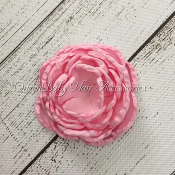 

20pcs/lot DIY Handmade Satin Flower Customize Flower No Rhinestone Burned Layered Flower