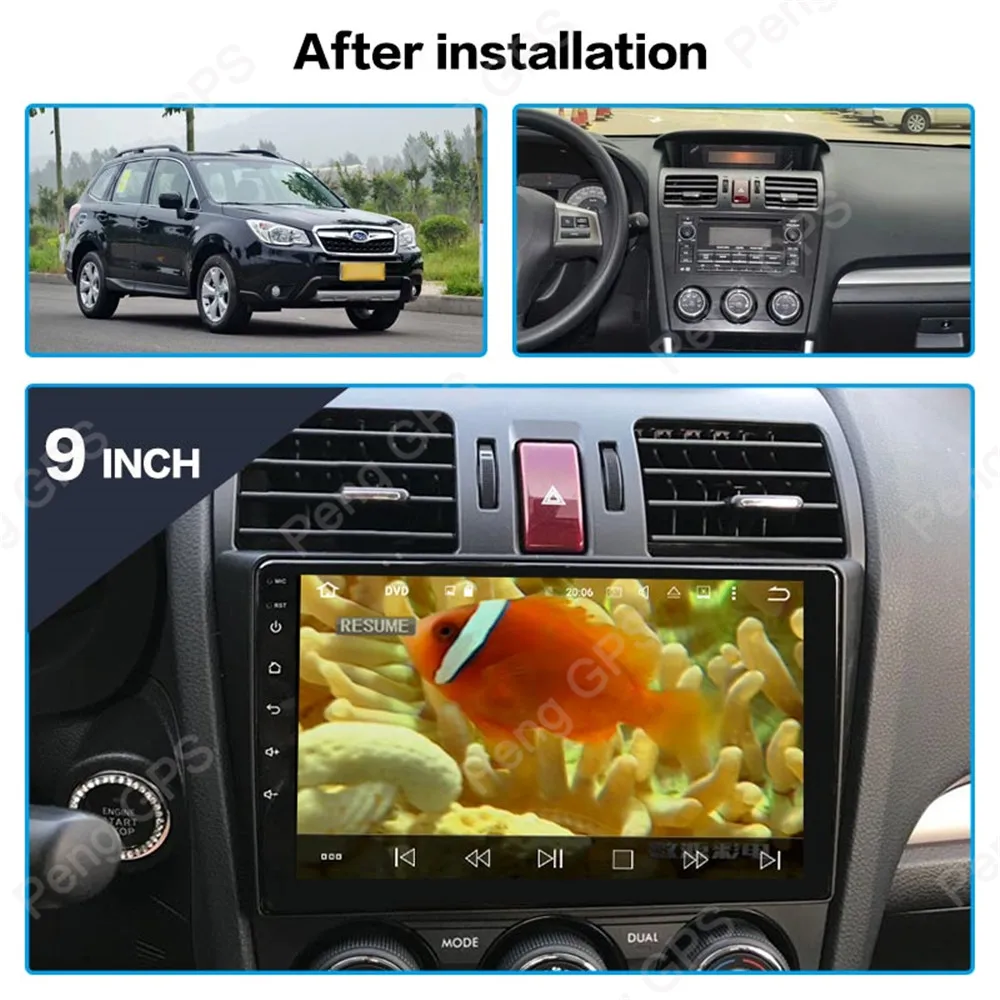 Top Octa Core 2 Din Stereo Android 8.0 Car Radio for Subaru Forester 2013 2014 GPS Navigation CD DVD Player FM  Headunit 4