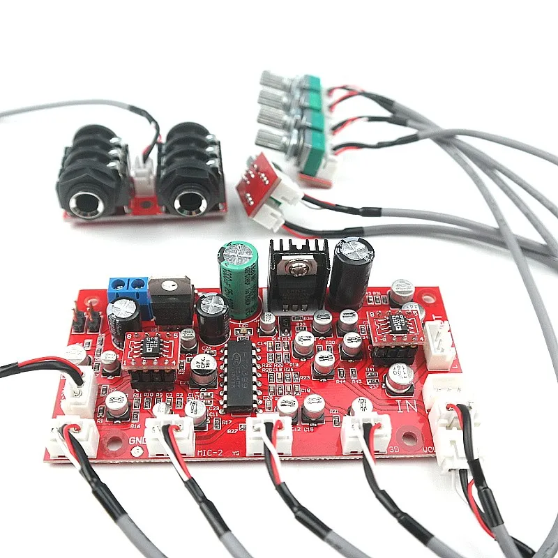 

PT2399 Digital Microphone Audio Amplifier Board Karaoke Plate Reverb Preamplifier Reverberator OP275 Fever-level op amp