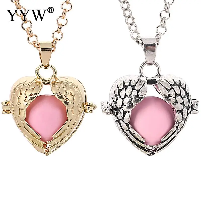 Pregnant Ball Pendant Locket Necklace Hollow Flower Harmony Pregnancy