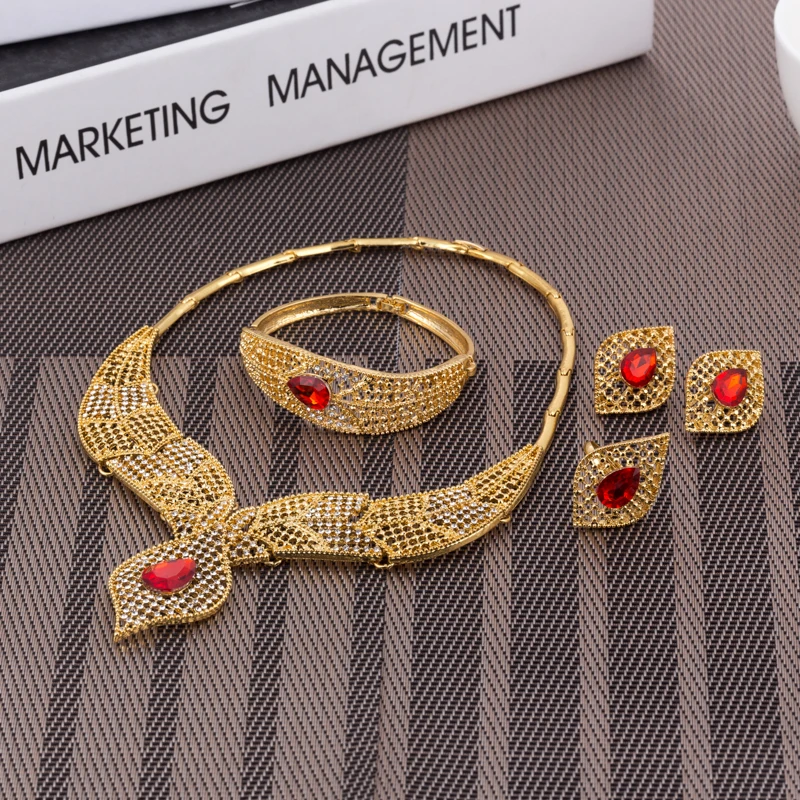 Сердце в эфиопском африканском стиле Jewelry Эритрея ridal Свадебные украшения Судан наборы для ухода за кожей арабский для женщин Подарки Золото Цвет ж