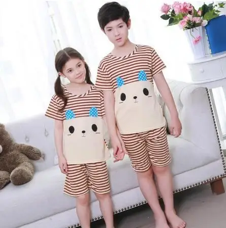 boys and girls fashion Sleepwear children's giftsNew Arrival Children's short-sleeved shorts suit cartoon cute pajamas - Цвет: style  17