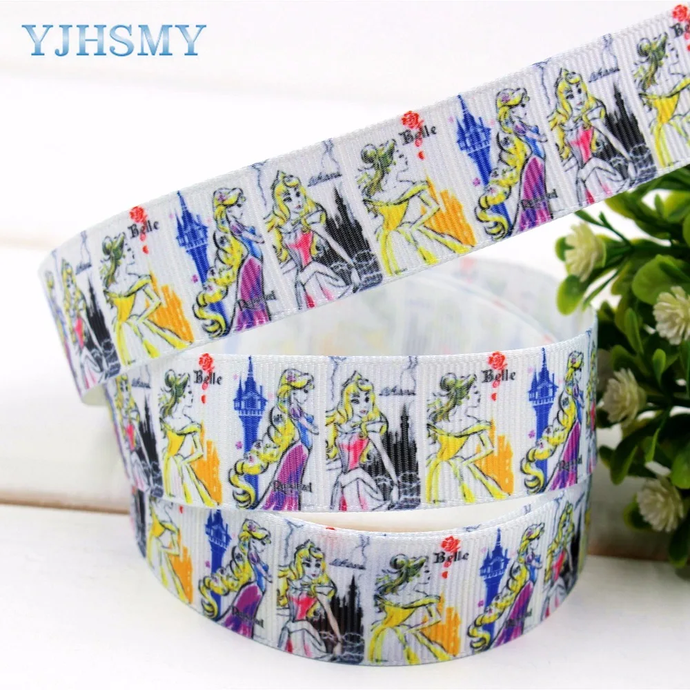 YJHSMY 173216 22 мм 10 ярдов мультфильм ленты термопечать grosgrain Свадебные аксессуары DIY