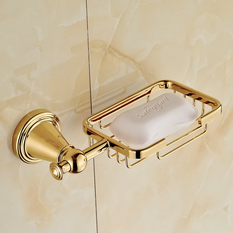 

Gold Finish Soap Dish Holder Wall Mounted