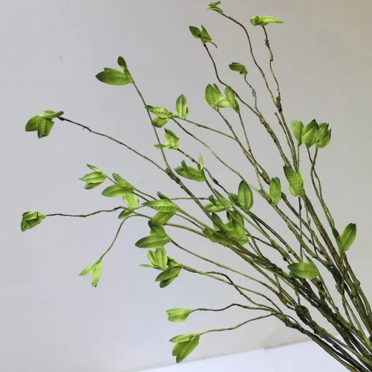 

1 PC Green Leaf Foliage twig Free Shipping Artificial green plant high simulation wedding decoration home house using