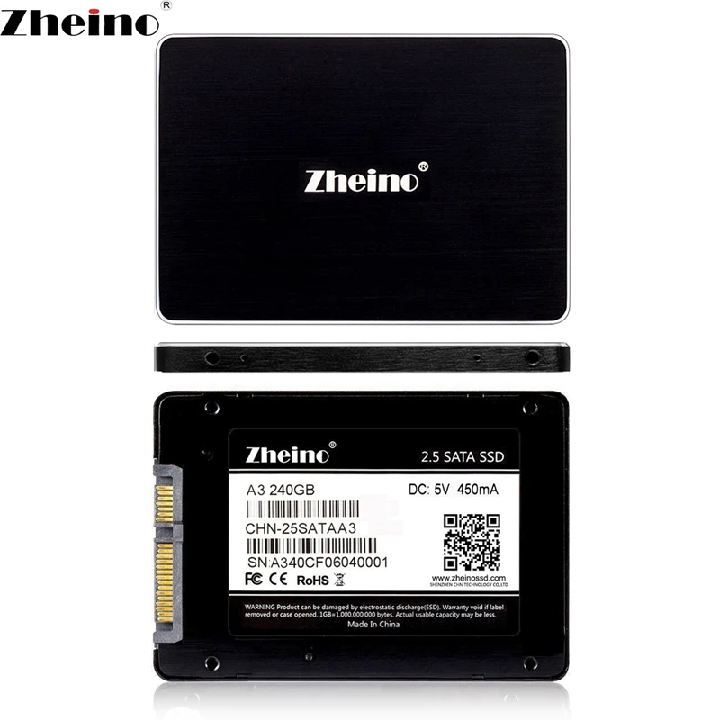 Vente Zheino SATAIII SSD 240 gb 7mm 2.5 pouce En Métal Shell Solid State Disque Dur Pour PC Portable De Bureau