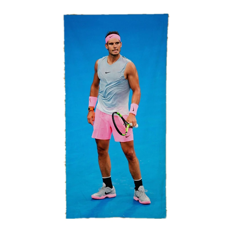 

New Rafael Nadal Beach Travel Towel Microfiber Blue Rafael Nadal Tennis Sport Training Towels for Adult Quick Drying Absorbent