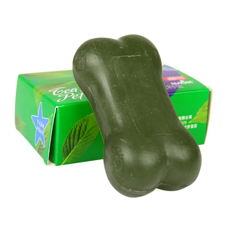 

2019 Pet Natural Tea Tree Soap Flea and Tick Prevention Control for Dogs Cats Pet Bathing Accessories fragrant soap for dogs