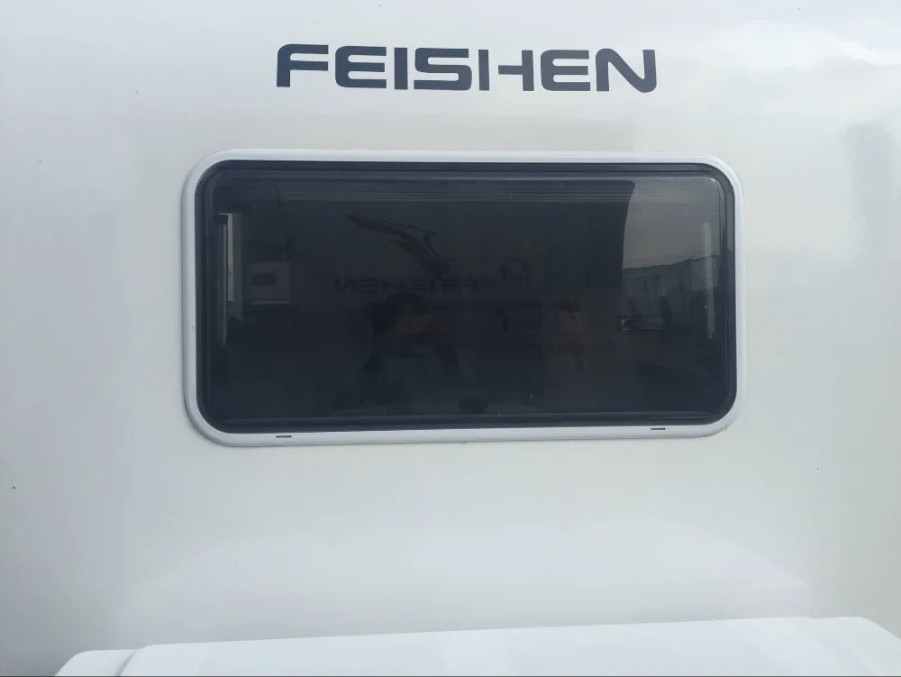 Aluminum Alloy Round Corner Window with Acrylic Glass For RV Caravan Motorhome