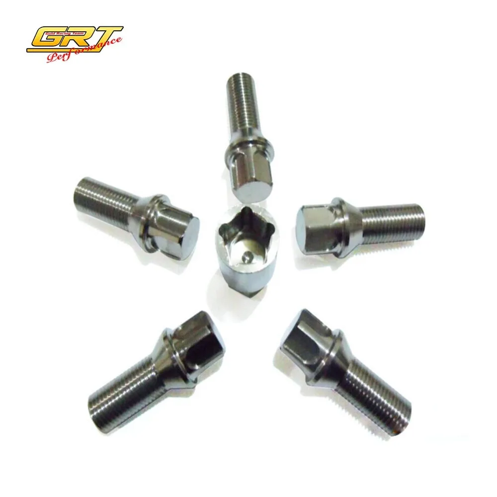 GRT Burglarproof Titanium Race Car Lug Stud M14X1.5/1.25 L 28mm With