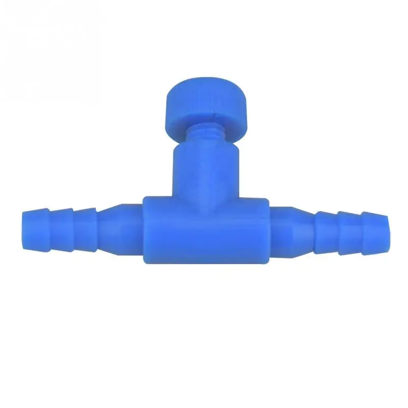 Т-образная пластиковая колючая соединительная трубка для аквариума - Цвет: Синий
