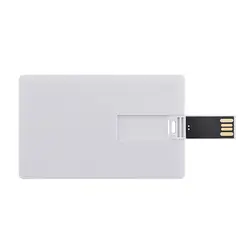 Bajotien USB флэш-накопитель 16 гигабайт Кредитная карта флеш-накопитель 16 г пустой белый DIY Memory Stick оптовая продажа объемная упаковка из 10