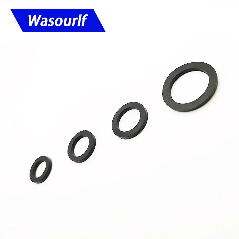 Wasourlf 100 шт. M22 наружная резьба Внутренняя резьба аэратор прокладка резиновое кольцо герметичное уплотнение толщина 2,5 мм белый и черный