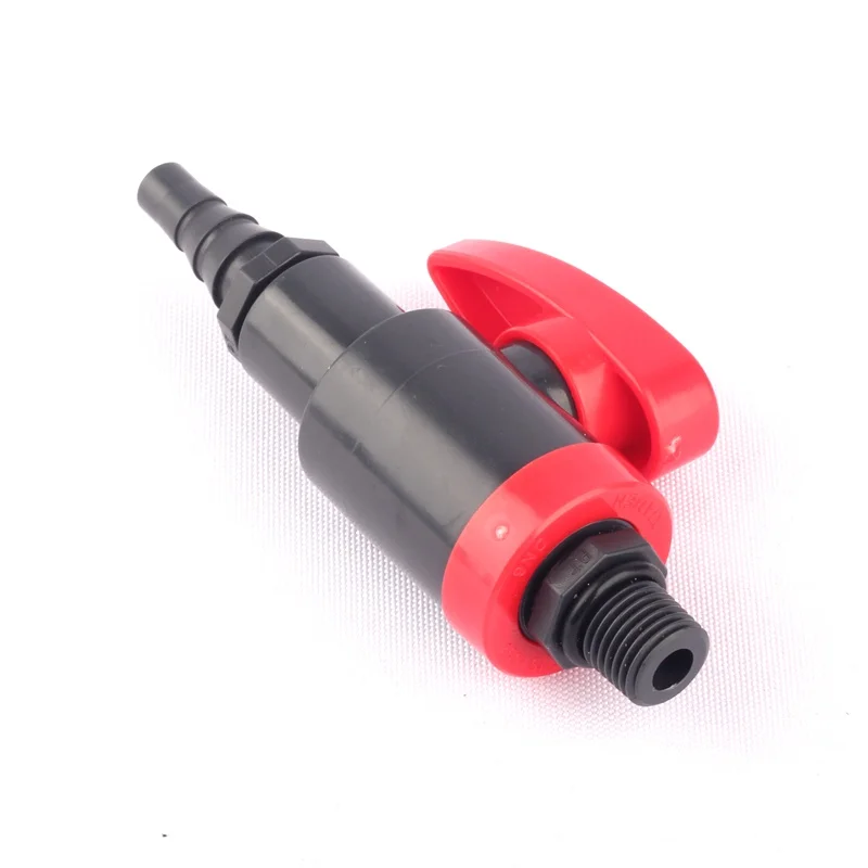 

1pc 1/4" or 1/2" Thread To 8mm Plastic Sampling Valve Durable Fish Tank Water Connector Sample Valve Aquatic Pet Supplies