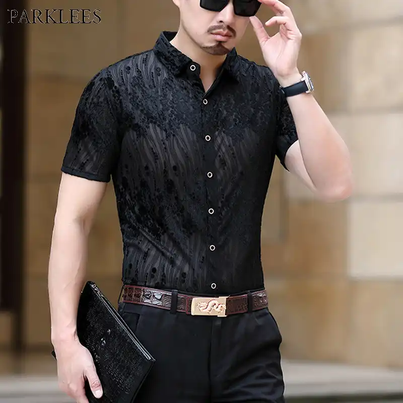 camisa de renda masculina