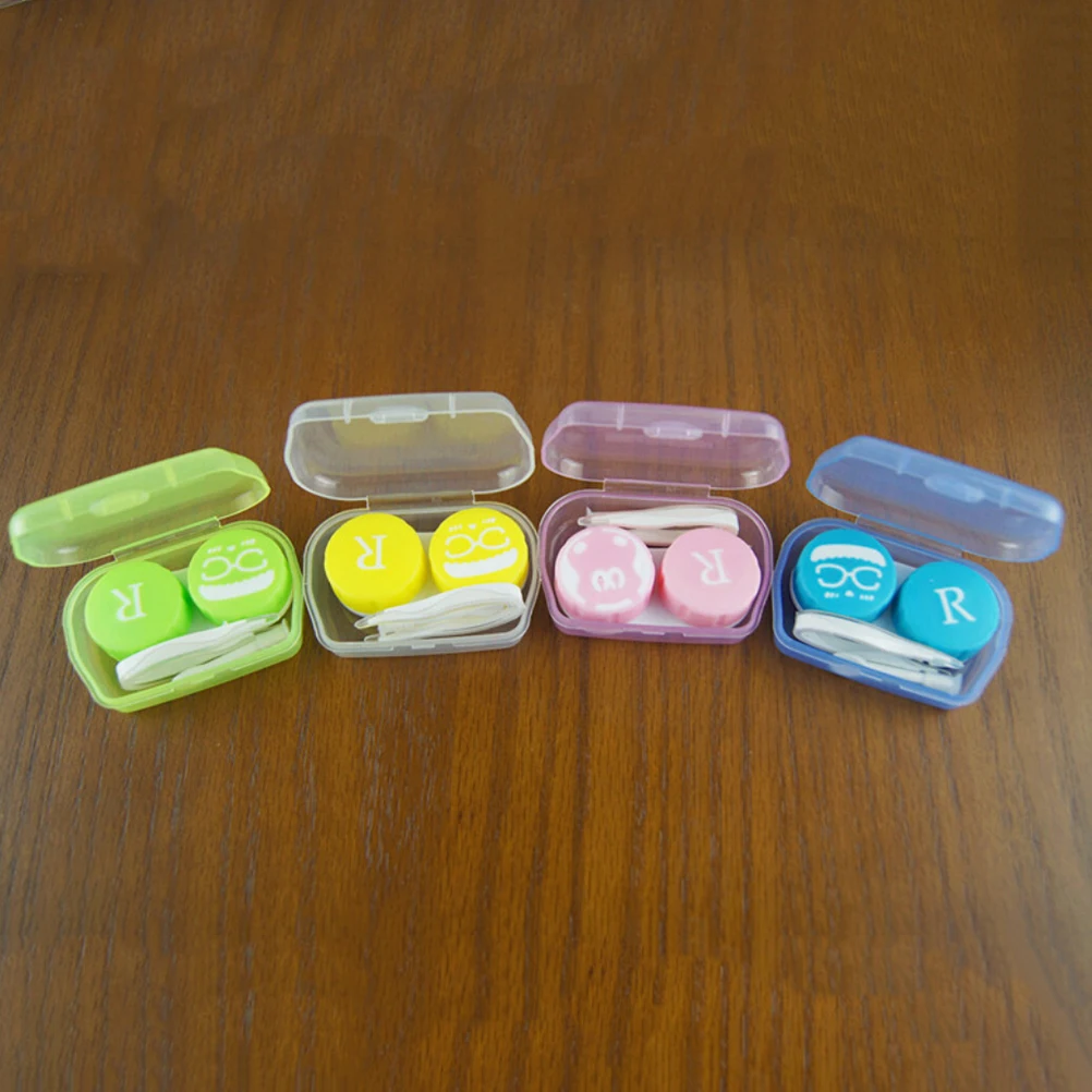 1Set Cosmetic Contact Lenses Box Contact Lens Case for Eye color Care