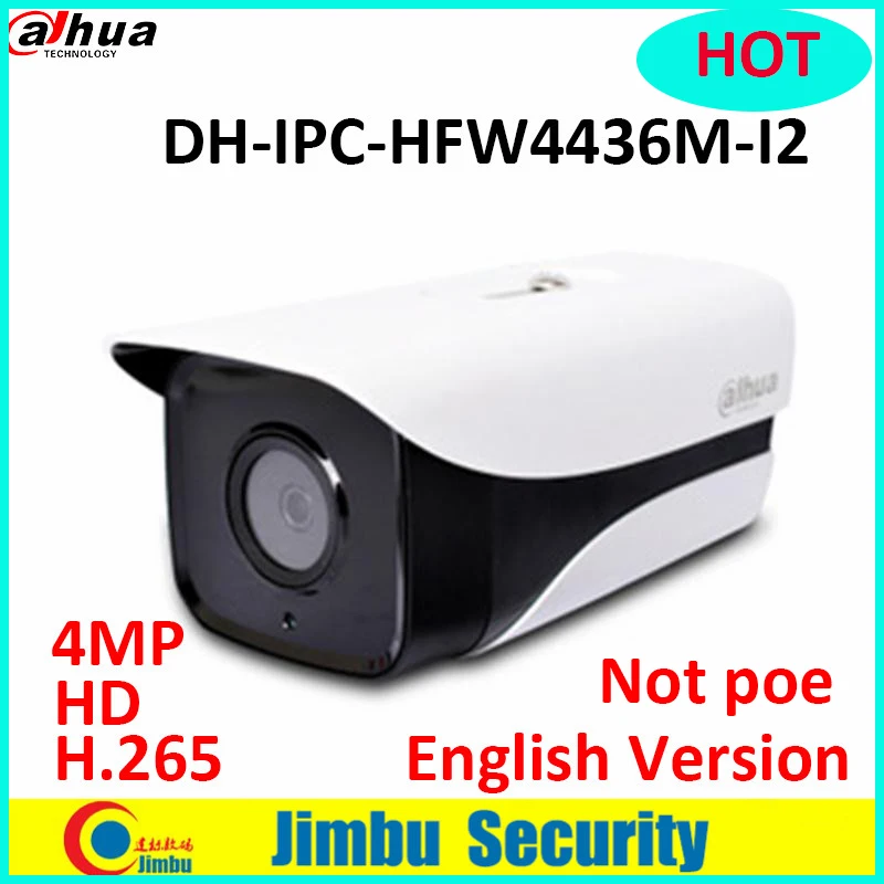 

Dahua 4MP POE H.265 HD Security camera DH-IPC-HFW4436M-I2 surveillance IPcamera IR WDR Bullet Camera Support Onvif