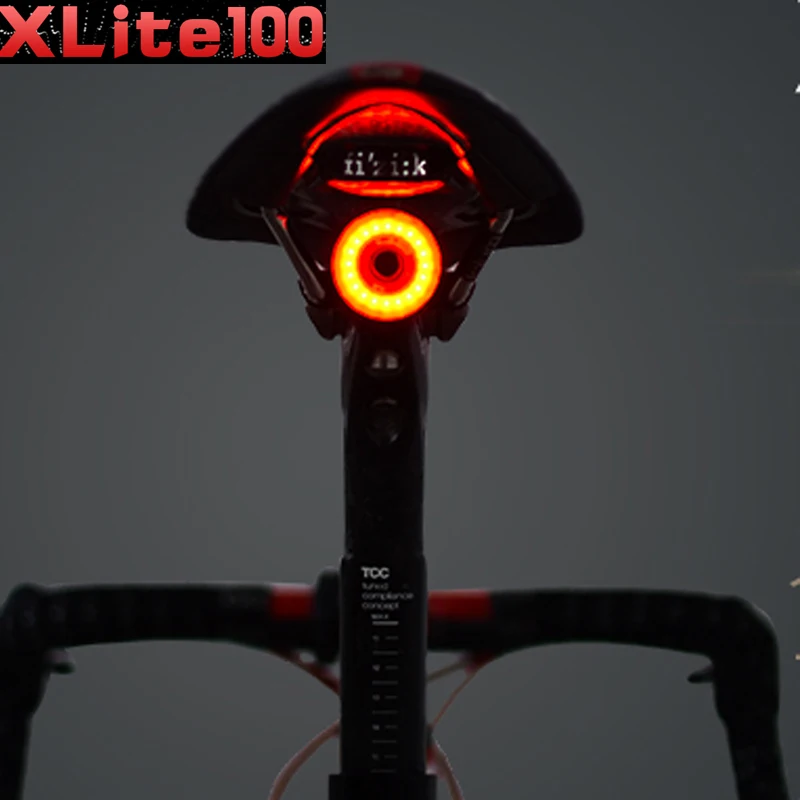 Xlite100 умный сенсорный стоп сигнал для велосипеда MTB задний фонарь и номерной