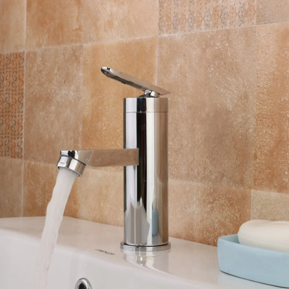 

Bathroom Basin Faucet Cold Hot Water Mix Deck Mounted Faucets Waterfall Home Kitchen Sink Single Handle Washbasin Tap Chrome