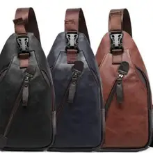 Новая Корейская версия pu кожаная мужская нагрудная сумка модная сумка через плечо сумка