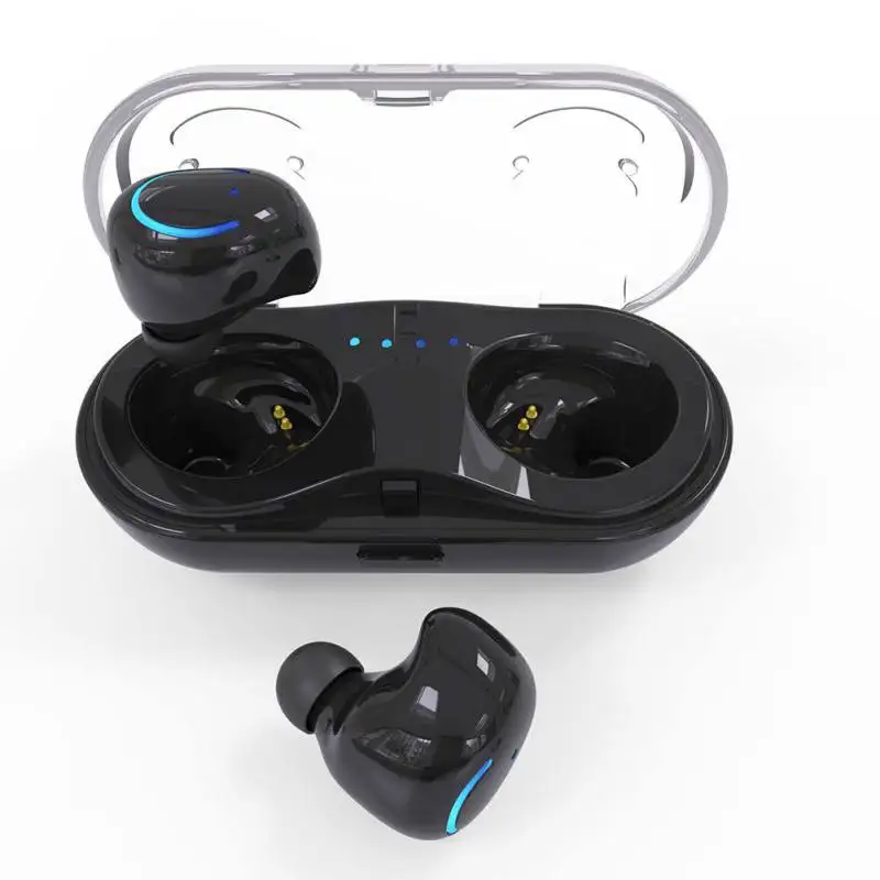 

TWS Binaural Bluetooth Earphones mini Sports Noise Cancelling Earphone APT-X Dual Channel Stereo Sound for Smartphones