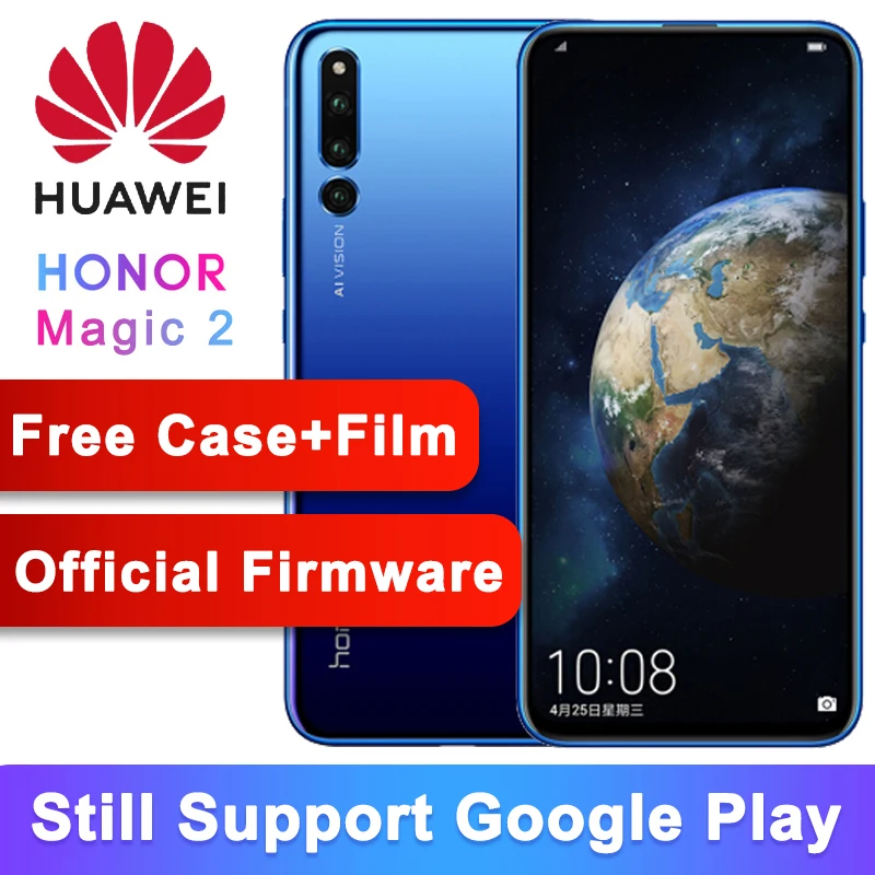 

Original Honor Magic 2 Smartphone 6.39 inch Full Screen 2340x1080 Magic UI 2.0 Kirin 980 Octa Core 3500 mAh 6*Cameras