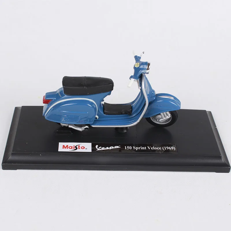 Maisto 1:18 vespa sprint veloce 1969 синий мотоцикл литье под давлением классическая модель
