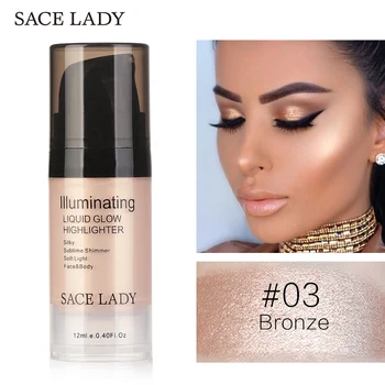 

SACE LADY Liquid Highlighter Makeup Shimmer Bronzer Illuminator Make Up For Face and Body Brand Professional Cosmetic